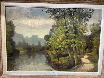 G. GUERIN
Bord de rivière
huile sur toile,...