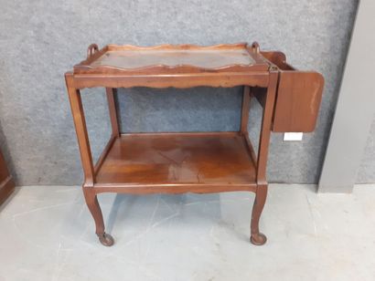 Table desserte en bois naturel avec un plateau...