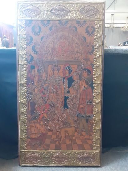 La cour du Roi Charles VII
Panneau pyrogravé...