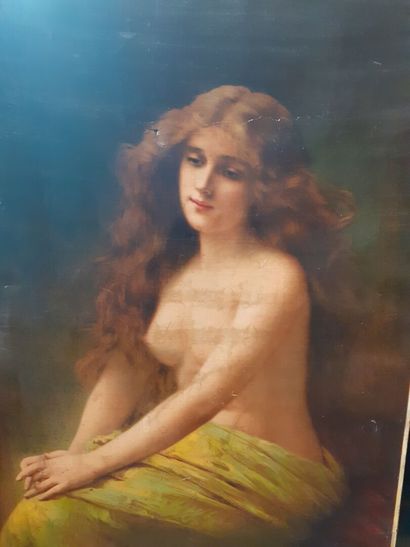 Angelo ASTI (D'après) 
Femme en buste
Chromo...