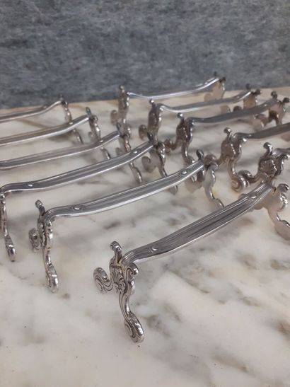 Porte couteau en métal argenté