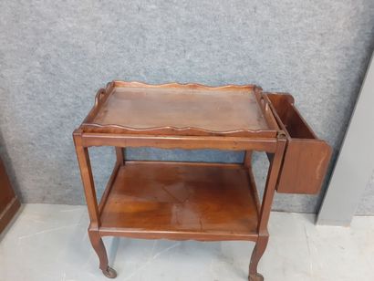 Table desserte en bois naturel avec un plateau...