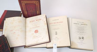 Un ensemble de 7 volumes in-4 du XIXe siècle,...