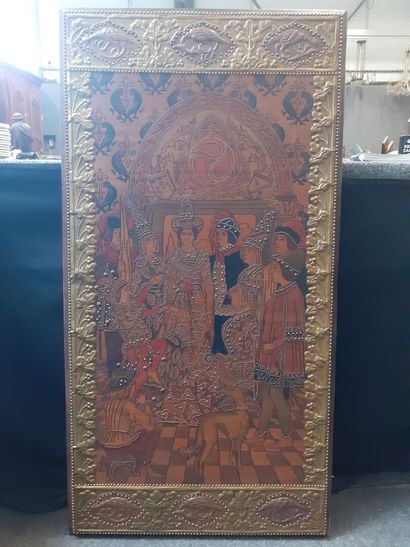 La cour du Roi Charles VII
Panneau pyrogravé...