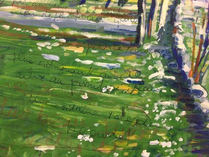 Laurent FELLOT
Arbre et paysage sur carton
Signé
44...