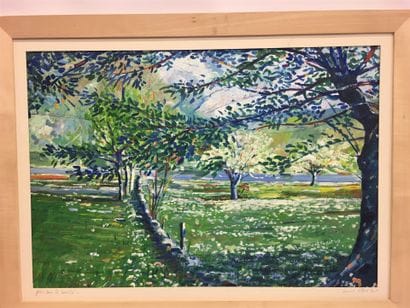 Laurent FELLOT
Arbre et paysage sur carton
Signé
44...