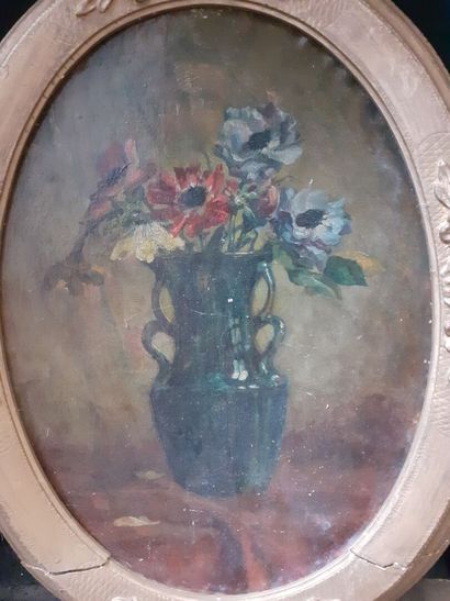 Ecole Lyonnaise 19ème siècle, 
Bouquet de...