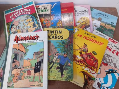 Lot de BD dont tintin et les Picaros, Astérix...