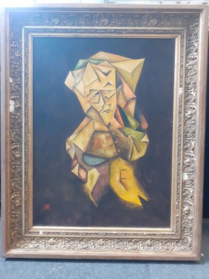Oeuvre cubiste
Huile sur toile
Monogarmme...