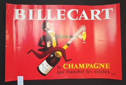CHAMPAGNE BILLECART. Affiche illustrée d'après...