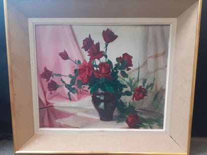 Elie MILLER RANSON
Bouquet de fleurs 
Huile...