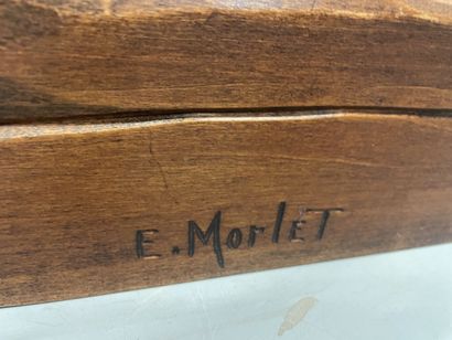 Emile MORLET 
Deux panthères
Sculpture en...