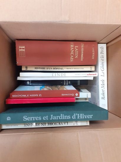 Un carton de livres divers dont le dictionnaire...