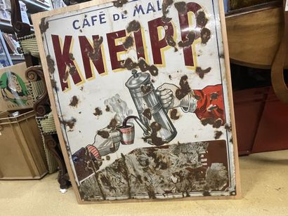 Plaque émaillée KNEPP 
84 x 69.5 cm
Nombreux...