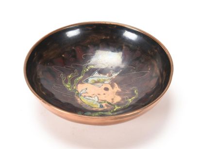 KAYSER
Coupe en cuivre émaillé et cloisonné...