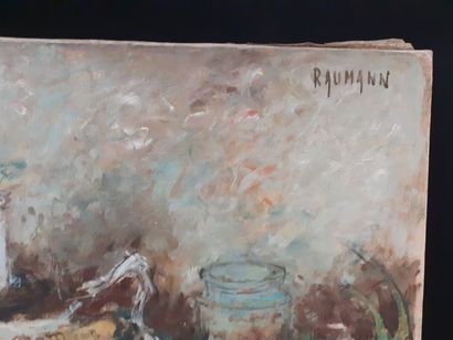 RAUMANN 
Nature morte aux maïs
Huile sur...