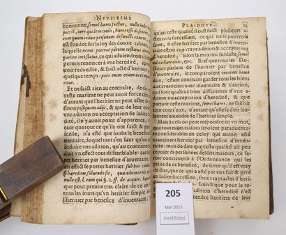 [Droit]. Recueil d'aucuns plaidoyez faits...
