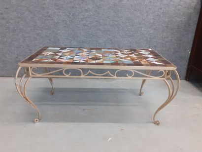 Table basse en fer forger et ceramique
45...