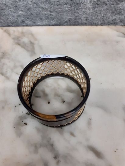 Rond de serviette en écaille et os