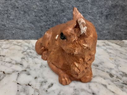 Chat couché
Faience 
20 x 30 cm 