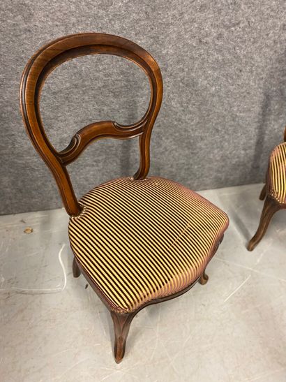 Paire de chaise Louis Philippe garniture...