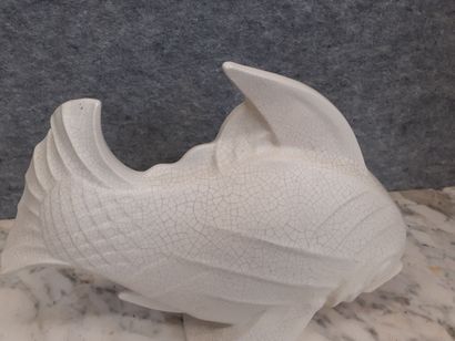 Poisson en ceramique craquelé Art Déco dans...