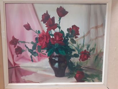 Elie MILLER RANSON
Bouquet de fleurs 
Huile...