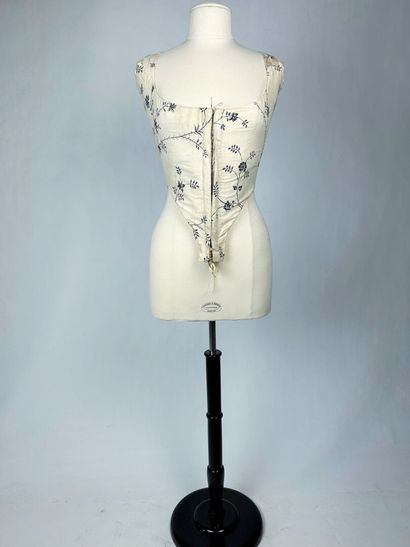 Corsage baleiné d'une robe à l'Anglaise en...