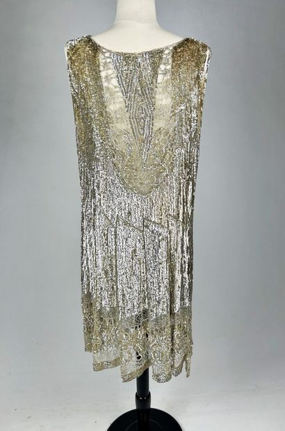 Une robe de bal Art Déco dite Charleston,...