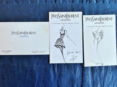 Quatre croquis de mode originaux de Jean...