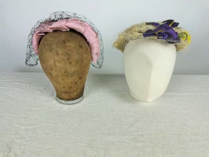 Quatre ravissants bibis de mode pour le soir...