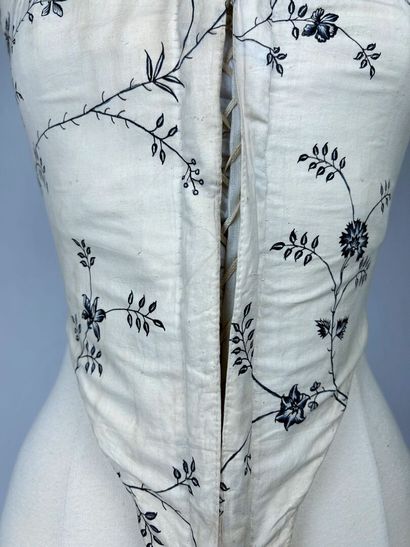 Corsage baleiné d'une robe à l'Anglaise en...