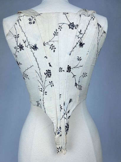 Corsage baleiné d'une robe à l'Anglaise en...