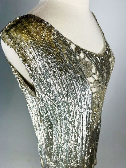 Une robe de bal Art Déco dite Charleston,...