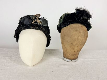 Cinq petit bibis noir de mode pour dame de...