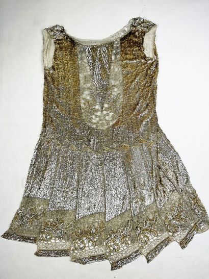 Une robe de bal Art Déco dite Charleston,...
