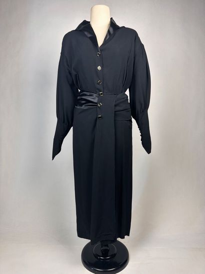 Robe de jour Couture mi-longue en ottoman...