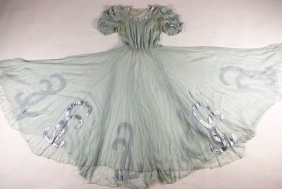 Robe longue pour l'été en crêpeline de soie...
