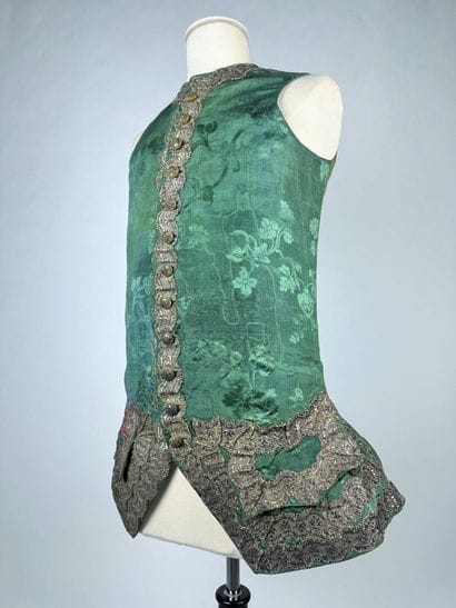 Gilet de cour Rococo période Régence en Gros...