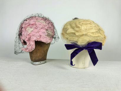 Quatre ravissants bibis de mode pour le soir...
