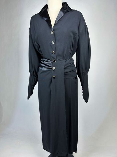Robe de jour Couture mi-longue en ottoman...