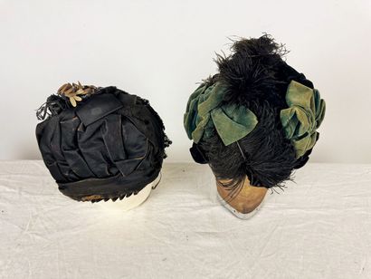 Cinq petit bibis noir de mode pour dame de...