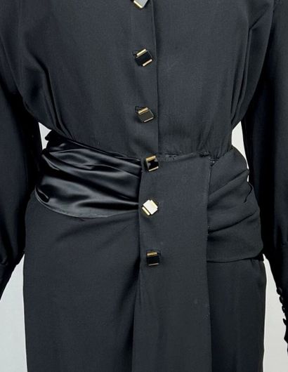 Robe de jour Couture mi-longue en ottoman...