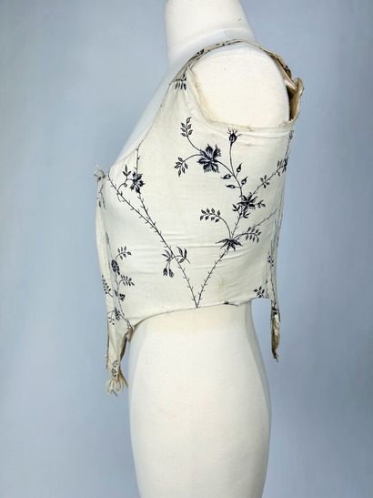Corsage baleiné d'une robe à l'Anglaise en...