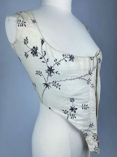 Corsage baleiné d'une robe à l'Anglaise en...