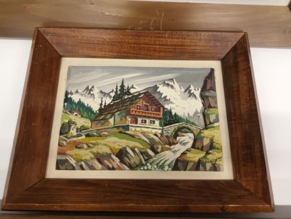 Paysages de montagne
Trois huiles sur bois...