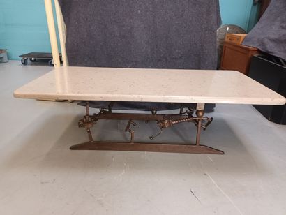 Table basse en métal de style industriel,...