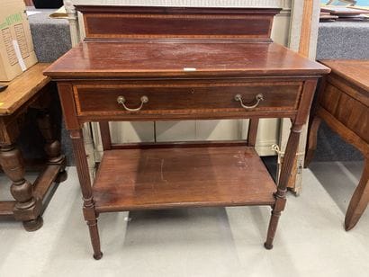 Console en bois de placage de forme rectangulaire,...