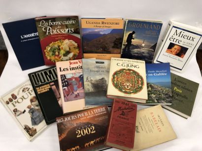 Lot de 15 livres divers, sur l'art, la cuisine,...