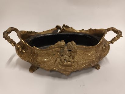 Jardinière en bronze de style Louis XV, XIXe...